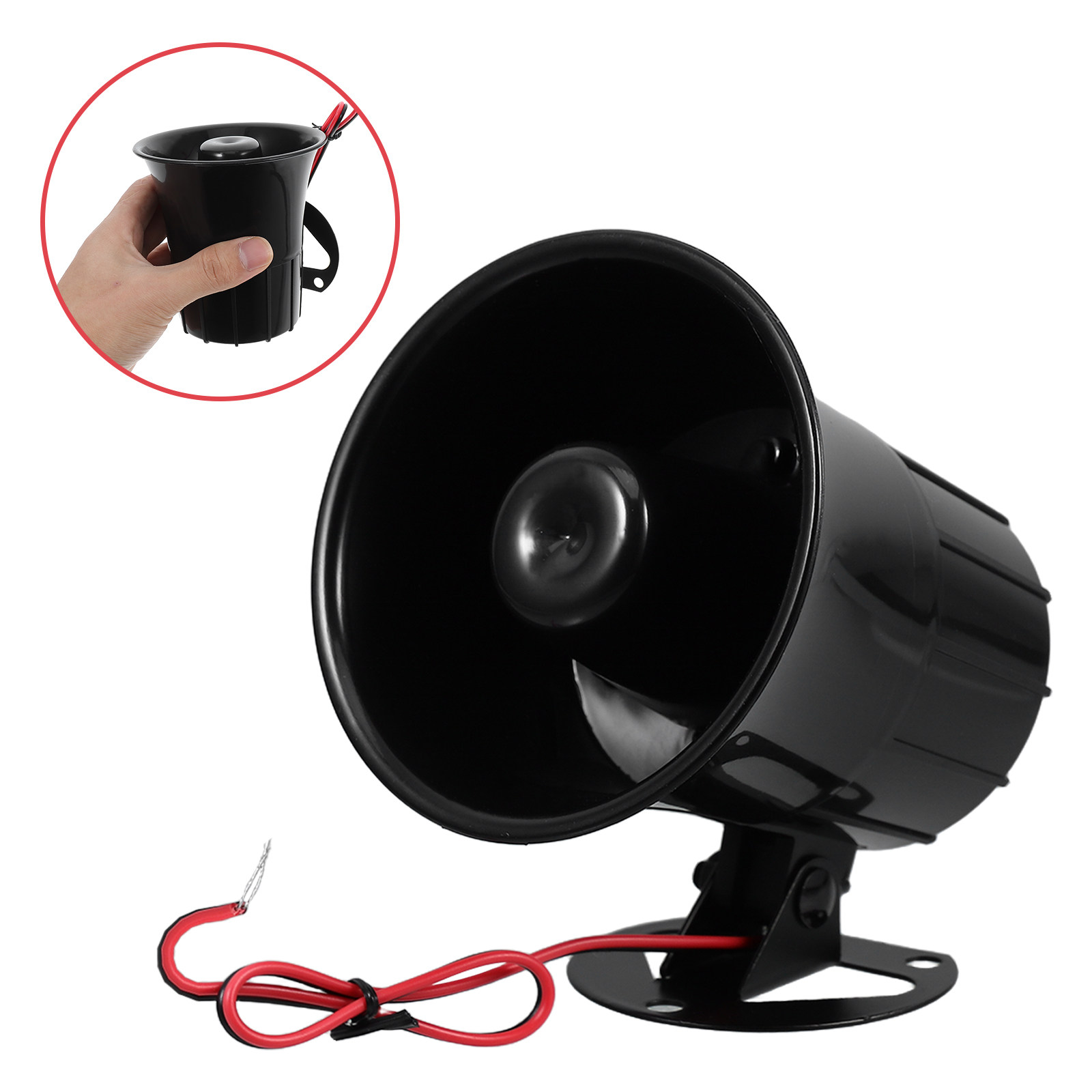 Alarm Siren Outdoor - High-Pitched Anti-Theft Alarm Horn Plastic Loud