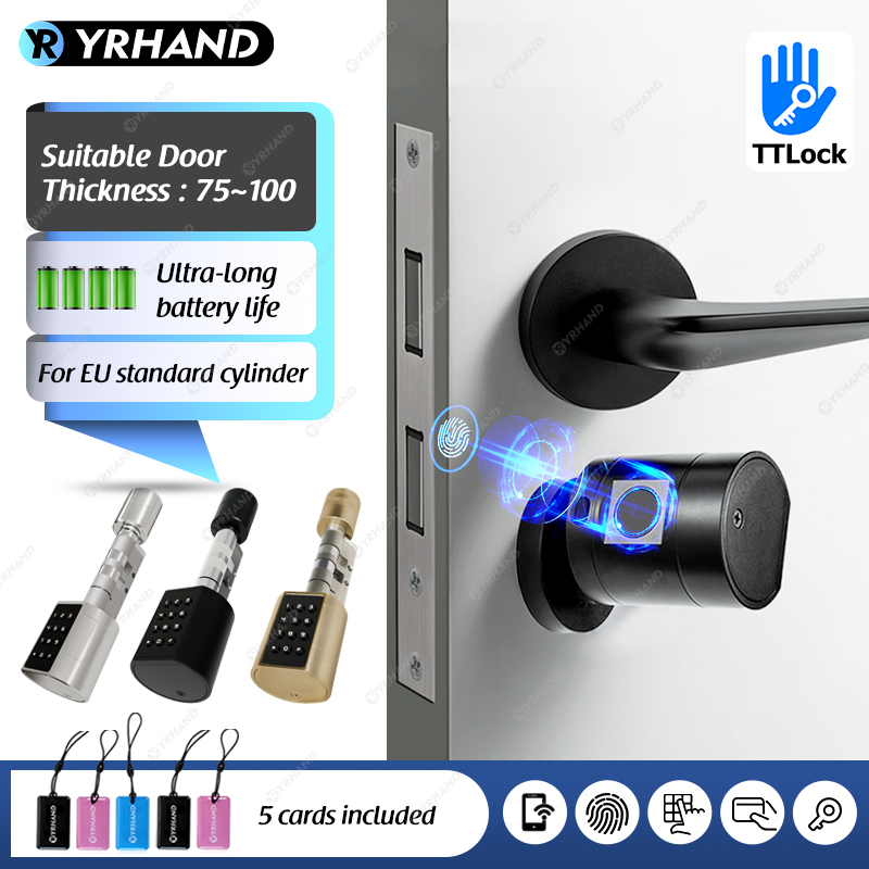 Home Security Group - Smart Euro Cylindrical Door Lock ttlock