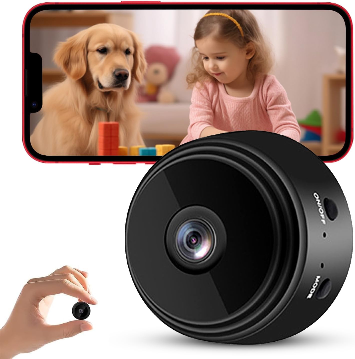 Home Security Hidden Cameras - 1080P WiFi Hidden Camera, Mini Nanny