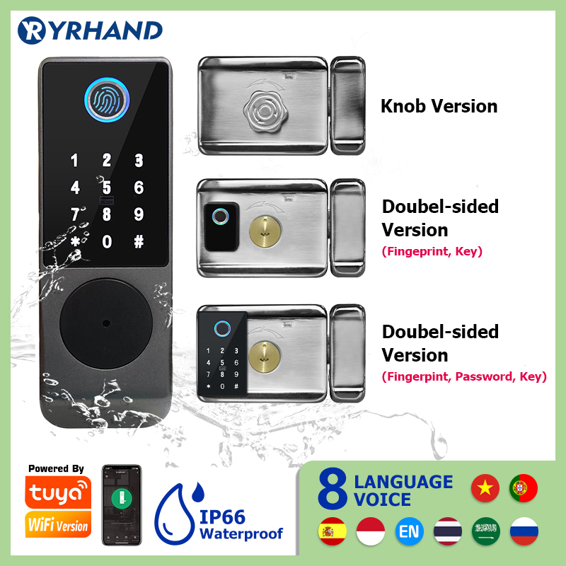 Home Security Group - Tuya Smart lock Waterproof Wifi Double