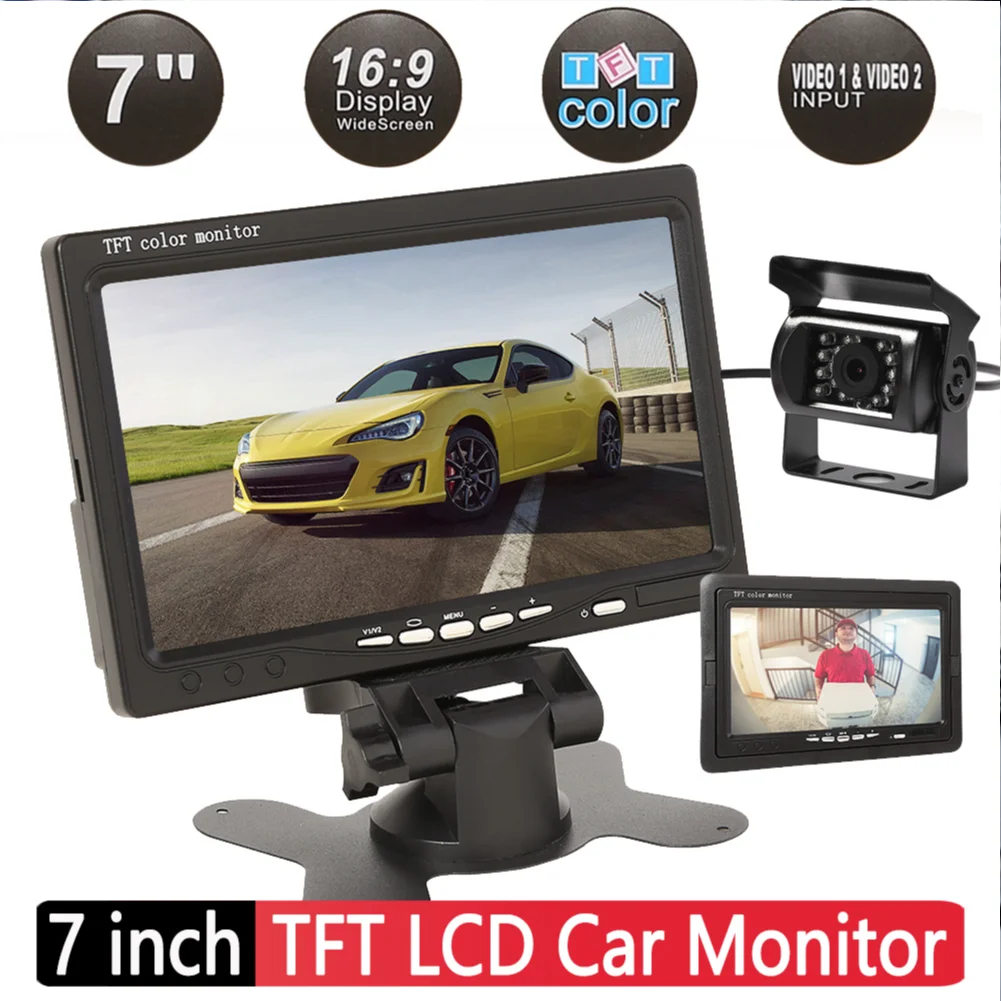 Home Security Video Systems - 7 Inch Car Monitor TFT LCD