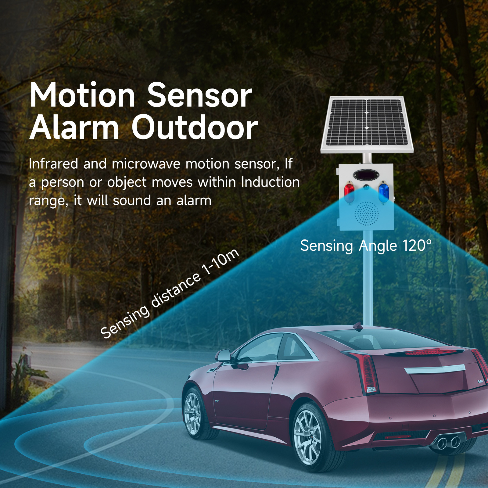 YASONG Outdoor Solar Motion Se - Alarm Siren Outdoor incelemesi ve fiyatı