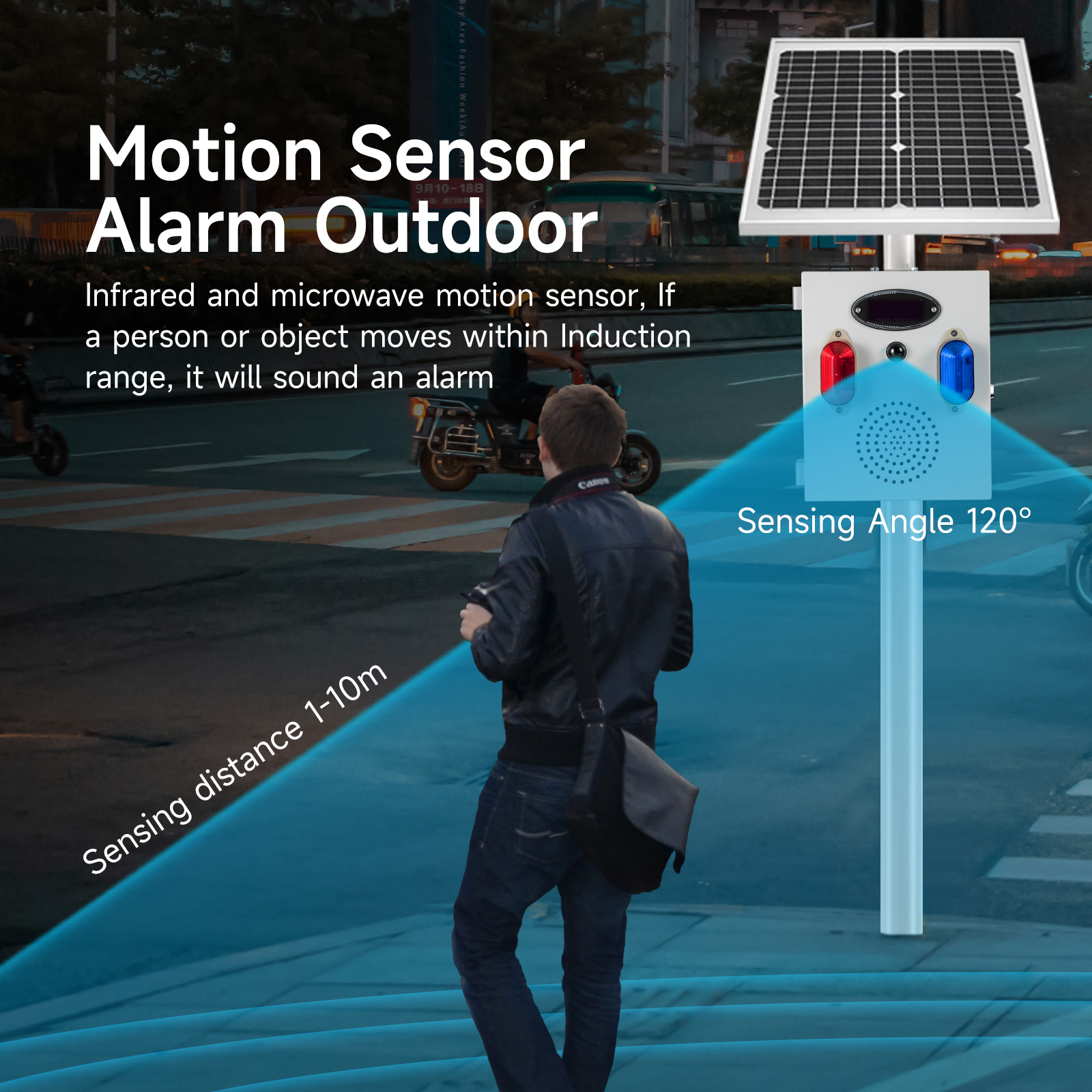 YASONG Outdoor Solar Motion Se - Alarm Siren Outdoor incelemesi ve fiyatı