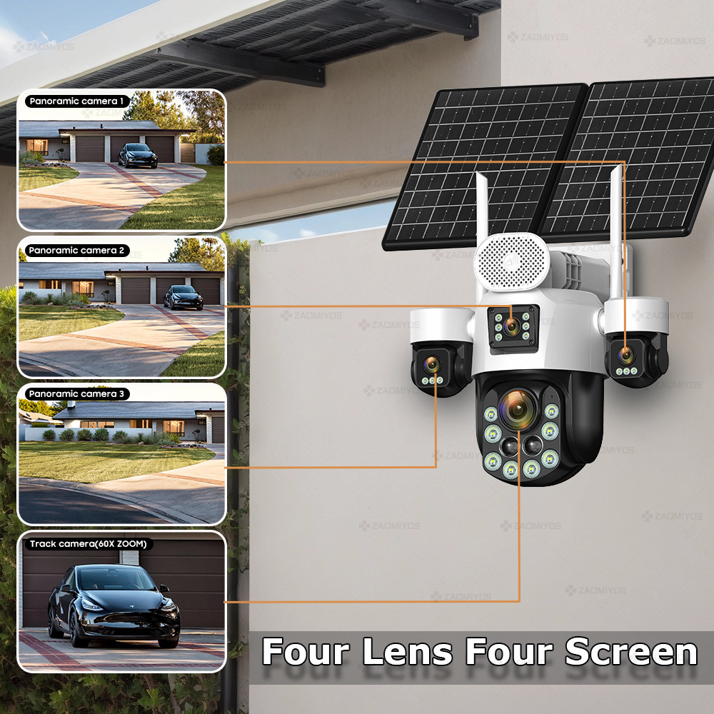 4 Lens Outdoor 360° Surveillan - Home Security For Apartments incelemesi ve fiyatı