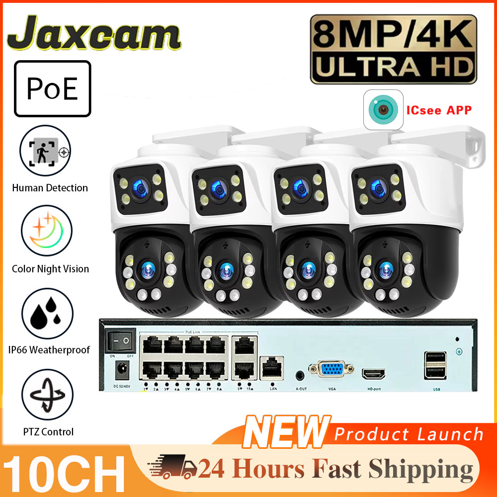 10CH POE NVR 8MP HD Human Dete - Home Security Video Systems incelemesi ve fiyatı