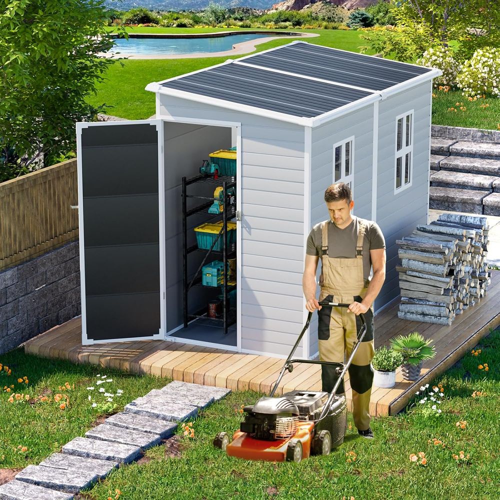 Gray 8x4x6 ft. Plastic Storage - Door Reinforcer Kit incelemesi ve fiyatı