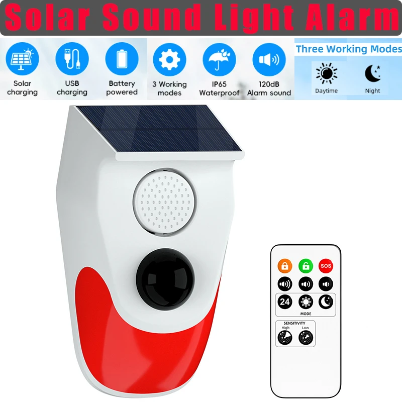 Solar Sound Light Alarm Wirele - Alarm Siren Outdoor incelemesi ve fiyatı