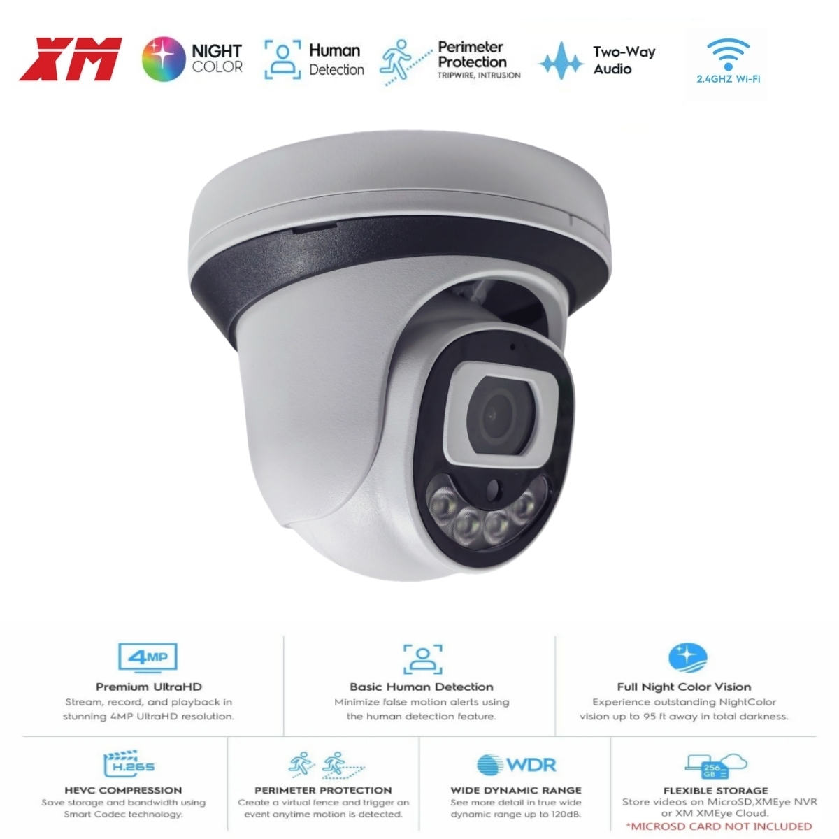 4MP WiFi Security Camera dome  - Home Security Video Systems incelemesi ve fiyatı