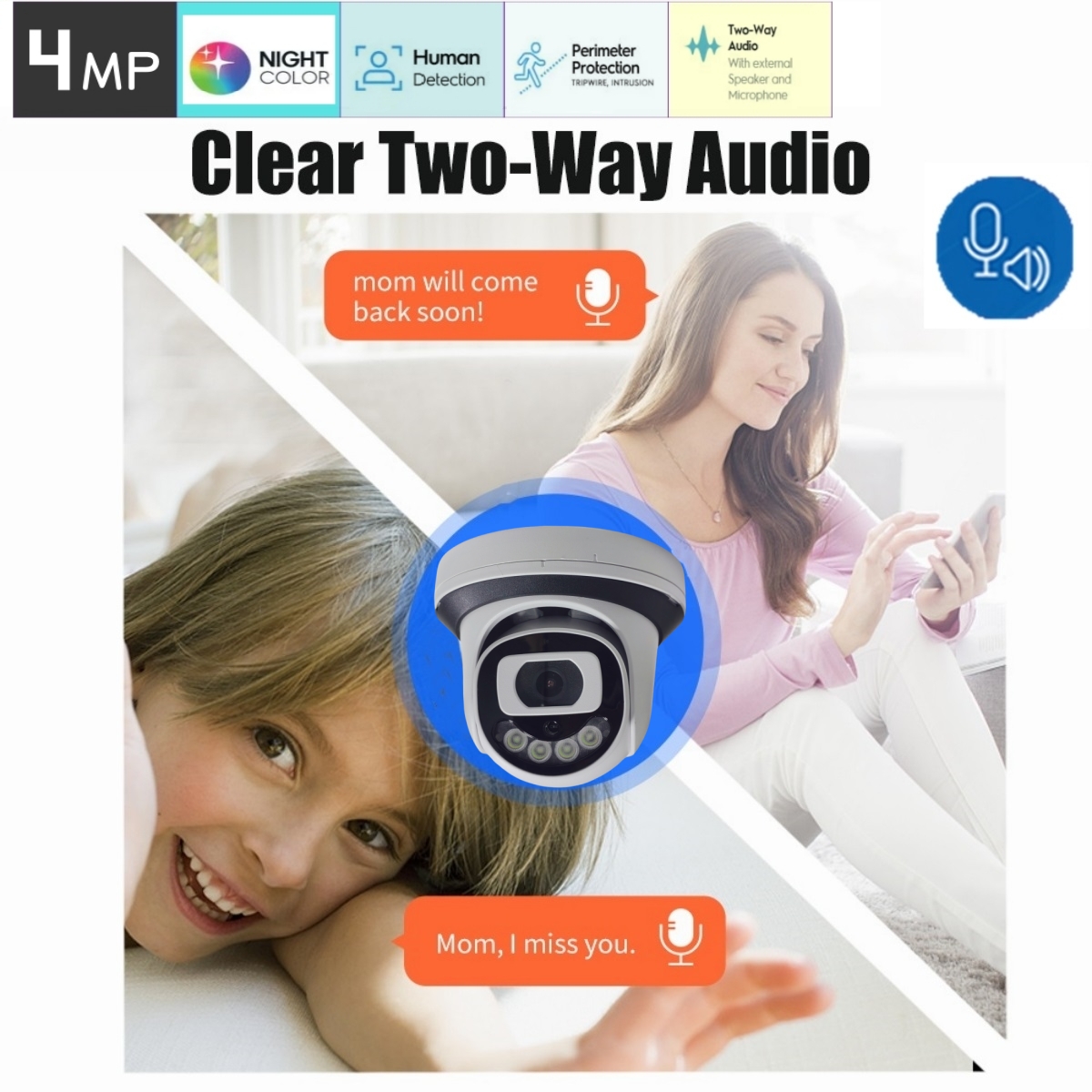 4MP WiFi Security Camera dome  - Home Security Video Systems incelemesi ve fiyatı