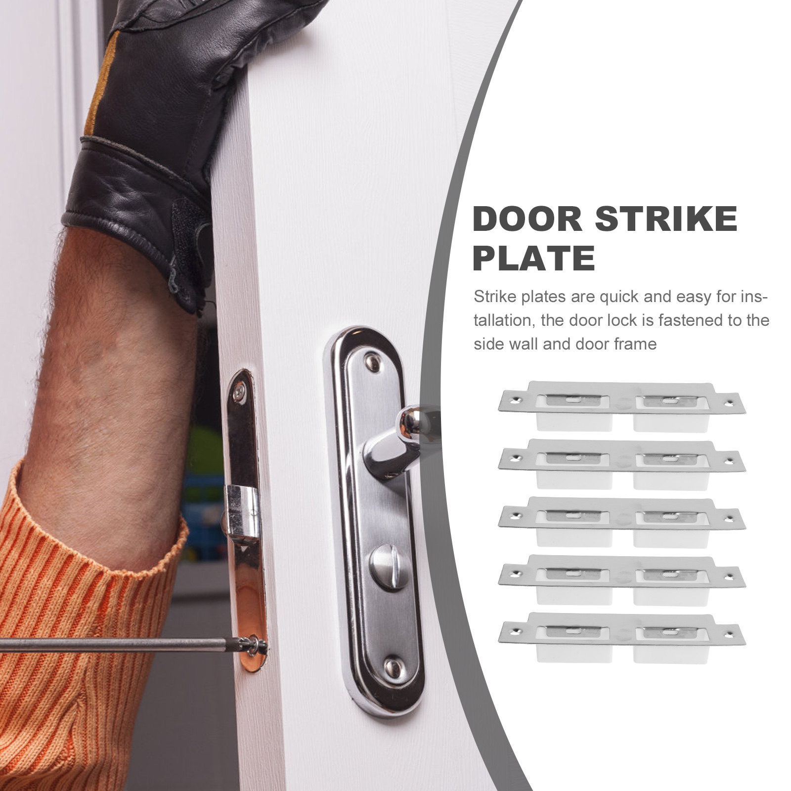 5Pcs Stainless Steel Door Stri - Door Reinforcer Kit incelemesi ve fiyatı
