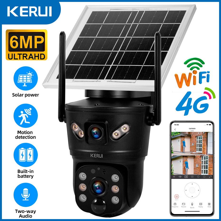 KERUI Outdoor 6MP Solar Camera - Home Security Indoor Cameras incelemesi ve fiyatı