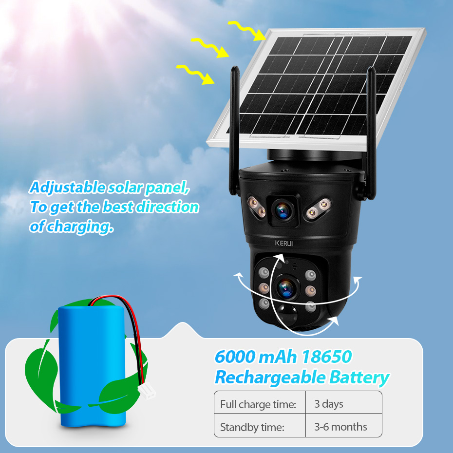 KERUI Outdoor 6MP Solar Camera - Home Security Indoor Cameras incelemesi ve fiyatı