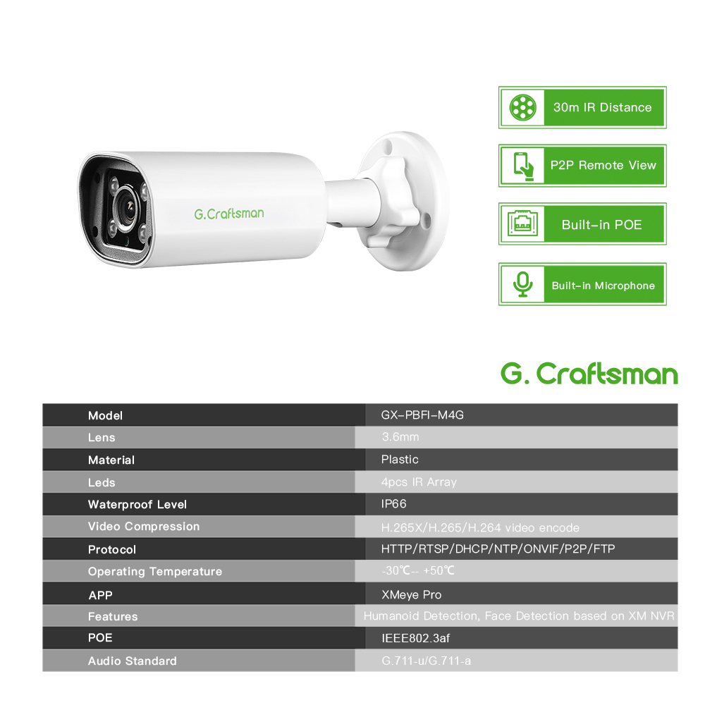 C GC PB 4MP POE IP Camera,Buil - Home Security For Apartments incelemesi ve fiyatı
