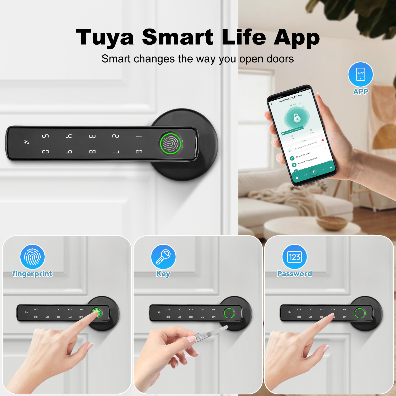 Tuya Bluetooth Fingerprint Ele - Home Security Lock System incelemesi ve fiyatı