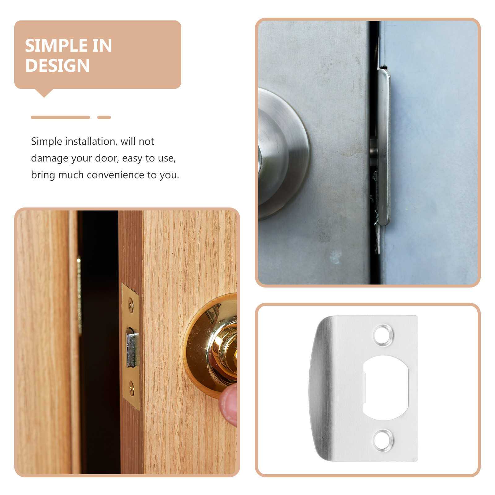 8Pcs D-Shaped Door Strike Plat - Door Reinforcer Kit incelemesi ve fiyatı