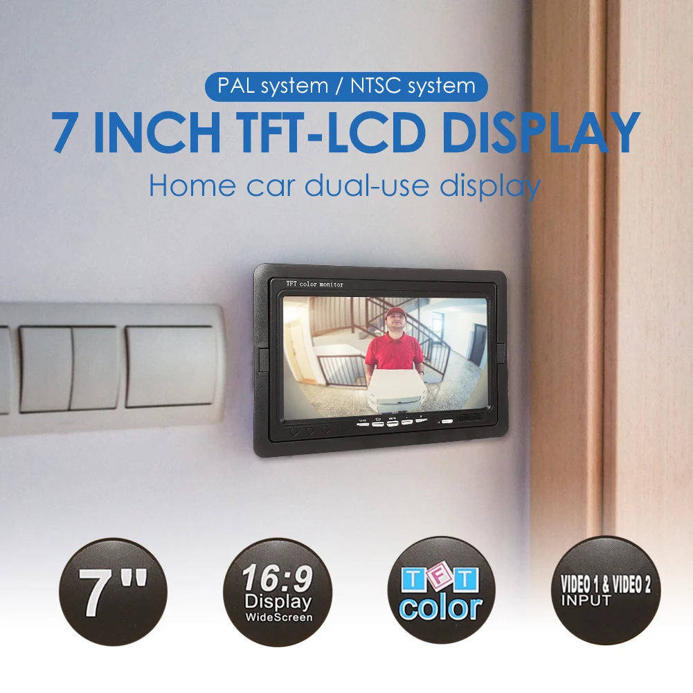 7 Inch Car Monitor TFT LCD Dis - Home Security Video Systems incelemesi ve fiyatı