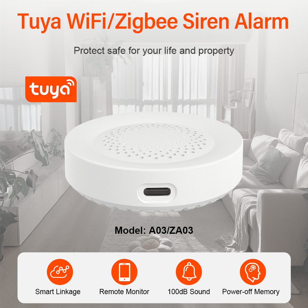 Tuya Zigbee WiFi Siren Alarm F - Home Security Siren incelemesi ve fiyatı