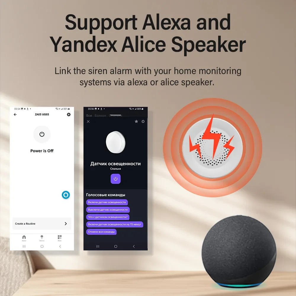 Tuya Zigbee WiFi Siren Alarm F - Home Security Siren incelemesi ve fiyatı